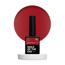 NAILSOFTHEDAY Color top Vitrage 07 - witrażowy czerwony top hybrydowy bez lepkiej warstwy, 10 ml